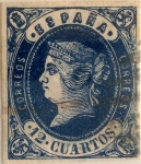 Stamps Spain -  12 cuartos 1862