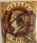 Stamps : Europe : Spain :  1 real 1862