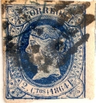 Stamps : Europe : Spain :  2 cuartos 1864