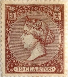 Stamps Europe - Spain -  19 cuartos 1866