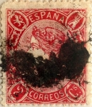 Stamps : Europe : Spain :  2 cuartos 1865