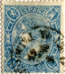 Stamps Spain -  4 cuartos 1865