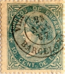 Stamps Spain -  10 céntimos 1867