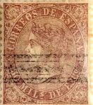 Stamps Spain -  50 milésimos 1868-69