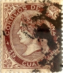 Stamps Spain -  19 cuartos 1868-69