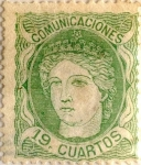 Stamps Europe - Spain -  19 cuartos 1870