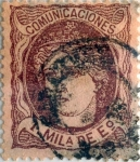 Sellos de Europa - Espa�a -  1 milésimo de escudo 1870