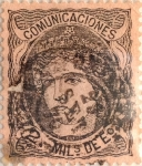 Stamps Spain -  2 milésimos de escudo 1870