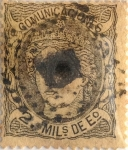 Stamps Spain -  2 milésimos de escudo 1870