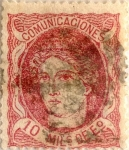 Stamps Spain -  10 milésimos de escudo 1870