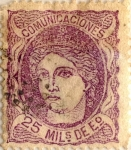 Sellos de Europa - Espa�a -  25 milésimas de escudo 1870