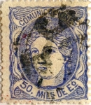Stamps Spain -  50 milésimos de escudo 1870