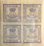 Stamps Spain -  4/4 centimo 1872