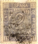Sellos de Europa - Espa�a -  2 céntimos 1872