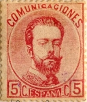 Stamps Spain -  5 céntimos 1872-73