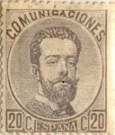 Stamps Spain -  20 céntimos 1872-73