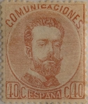 Sellos de Europa - Espa�a -  40 céntimos 1872-73