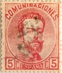 Stamps Spain -  5 céntimos 1872-73