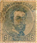 Stamps Spain -  6 céntimos 1872-73