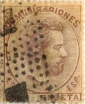 Stamps Spain -  1 peseta 1872-73