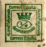 Stamps : Europe : Spain :  1/4 céntimo 1873
