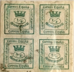Stamps Europe - Spain -  4/4 céntimo 1873