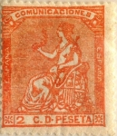 Stamps Spain -  2 céntimos 1873