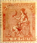 Stamps Spain -  5 céntimos 1873