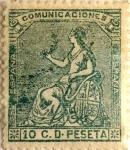 Stamps Spain -  10 céntimos 1873