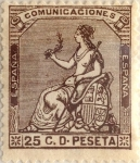 Stamps Europe - Spain -  25 céntimos 1873