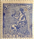 Stamps Europe - Spain -  50 céntimos 1873