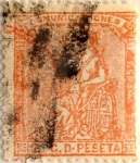 Stamps Spain -  2 céntimos 1873