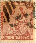Stamps Spain -  5 céntimos 1873