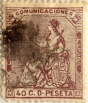 Stamps Spain -  40 céntimos 1873