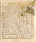 Stamps Europe - Spain -  1 peseta 1873