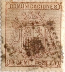 Stamps Spain -  10 céntimos 1874