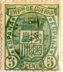 Sellos de Europa - Espa�a -  5 céntimos 1875