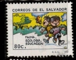 Stamps El Salvador -  FAUNA ECOLOGIA EDUCACION 