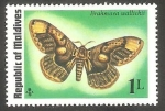 Stamps : Asia : Maldives :  Mariposa