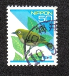 Stamps Japan -  Japanese White-eye 