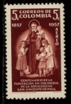 Stamps : America : Colombia :  cent. fundación s. vicente de paul