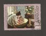 Stamps Russia -  Madre bañando a niño