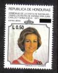 Stamps Honduras -  Homenaje de la Visita de sus Majestades los Reyes de España Don Juan Carlos y Doña Sofía 