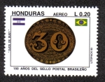 Sellos de America - Honduras -  150 Años del Sello Postal Brasileño 