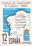 Sellos de Europa - Espaa -  Estatuto de Autonomía de Galicia-1980 (15)