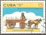 Stamps : America : Cuba :  CARROS  DE  BOMBEROS.  BOMBEROS  MUNICIPALES  DE  LA  HABANA  1905.