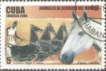 Stamps Cuba -  CABALLOS.  ANIMALES  AL  SERVICIO  DEL  HOMBRE.