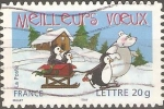 Stamps France -  CONGRATULACIONES.  PINGÜINOS  EN  TRINEO  Y  OSO.