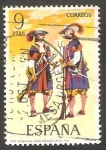 Stamps Spain -   2171 - Uniforme militar Mosqueteros de los Tercios Morados Viejos