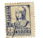 Stamps : Europe : Spain :  Isabel la Católica